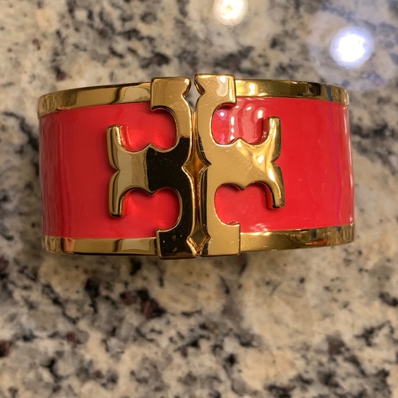 Tory Burch Jewelry - Tory Burch Red/Gold cuff bracelet
